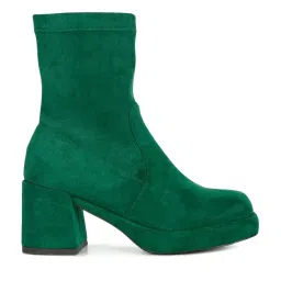 Rag & Co Women's Green Casual Booties image 1