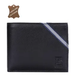 Red Chief Black Leather Formal Bi-Fold Wallet for Men image 1