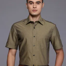 Louis Philippe Classic Fit Micro Ditsy Printed Pure Cotton Formal Shirt-picture-35
