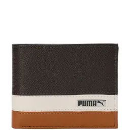 Puma Chocolate Sport Color Block Bi-Fold Wallet For Men-image-11