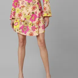 Only Multicolor Floral Print Skirt image 1