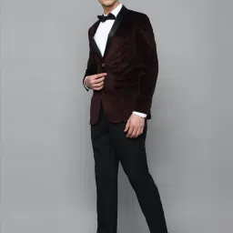 Allen Solly Maroon Slim Fit Two Piece Suit image 3