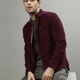 Iconic Men Textured Regular Fit Cotton Shirt-picture-29
