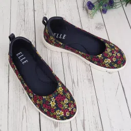 Elle Women's Navy Flat Ballets image 1