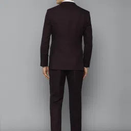 Louis Philippe Brown Slim Fit Checks Three Piece Suit image 2