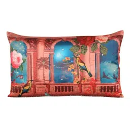 India Circus Brown Silk Bliss Paradise Rectangle Cushion Cover image 2