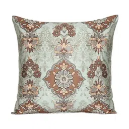 India Circus Green Silk Viridescent Cushion Cover image 2