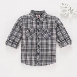 Ed-a-Mamma Kids Multicolor Checks Full Sleeves Shirt image 1