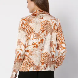 Vero Moda Orange & Brown Printed Casual Shirt image 2