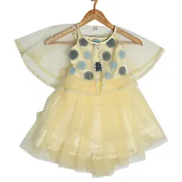 Peppermint Kids Yellow Applique Dress with Jacket-image-10
