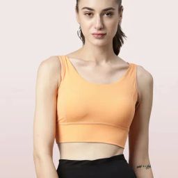 Enamor Salmon Non Wired Padded Sports Bra-picture-7