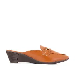 khadim Sharon by Khadims Women's Brown Mule Wedges-picture-30