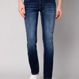 Cantabil Blue Cotton Regular Fit Jeans-picture-44