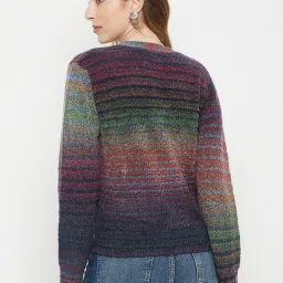 MADAME Multicolor Wool Regular Fit Sweater image 2