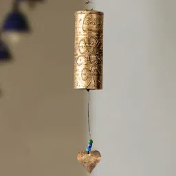 ExclusiveLane Golden Iron Sonorous Ghantadi Kutch Decorative Hanging Wind Chime image 1