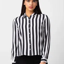 Spykar White & Black Striped Shirt-picture-42