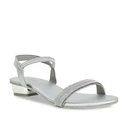 Rocia by Regal Women's Silver Ankle Strap Sandals-picture-15