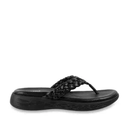 Metro Women's Black Thong Wedges image 1