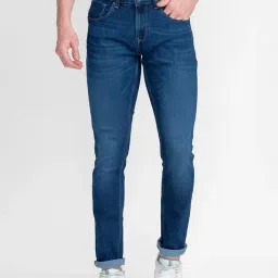 Spykar Blue Cotton Skinny Fit Jeans-picture-12