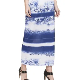 Globus Blue & White Printed Maxi Skirt image 4