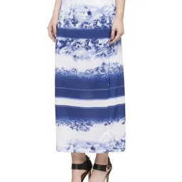 Globus Blue & White Printed Maxi Skirt image 3