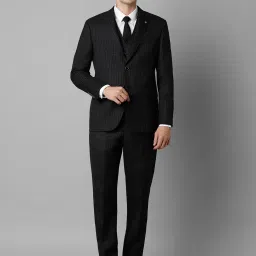 Louis Philippe Gods & Kings Black Slim Fit Check Three Piece Suit image 1