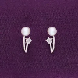 Kai Jewel Sterling Silver Bedazzling Beauty Pearl Earrings for Women-image-94