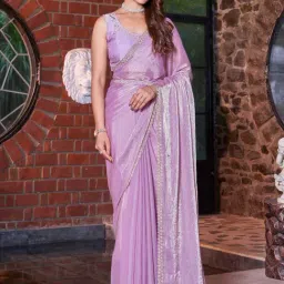 Saree Mall Purple Embellished Sarees With Unstitched Blouse-picture-24