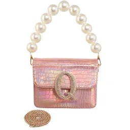 Esbeda Pink Textured Small Sling Handbag image 1