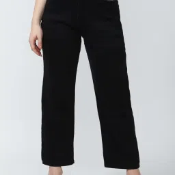 Van Heusen Black Cotton Mid Rise Jeans image 1