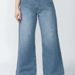 Van Heusen Blue Cotton Mid Rise Jeans image 1