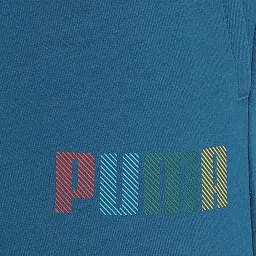 Puma Teal Cotton Joggers image 4