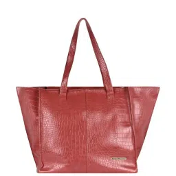 Bagsy Malone Red Textured Large Tote Handbag image 1