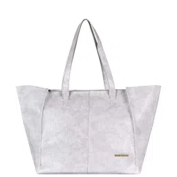 Bagsy Malone Grey Textured Large Tote Handbag image 1