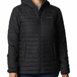 Columbia Black Logo Print Puffer Jacket image 1