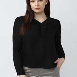 Van Heusen Black Regular Fit Top image 1
