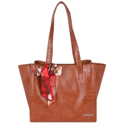 Bagsy Malone Tan Textured Medium Tote Handbag image 1