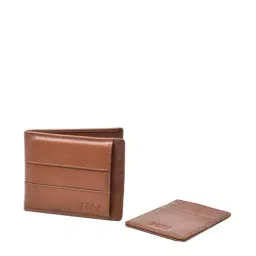 Tohl Marvao Tan Casual Leather Bi-Fold Wallet,Keychain & Pen Holder Set for Men image 2