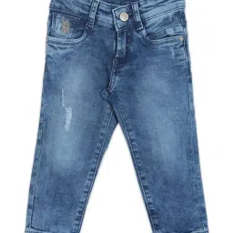U.S. Polo Assn. Kids Blue Cotton Distressed Jeans image 1