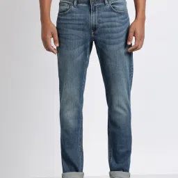 Lee Bruce Blue Skinny Fit Heavily Washed Jeans image 1