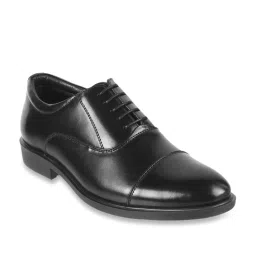 Mochi Men's Black Oxford Shoes image 2