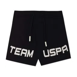 U.S. Polo Assn. Kids Black Cotton Printed Shorts image 1