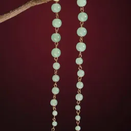 Karatcart Gold-Tone Plated Green Earrings for Women-image-80