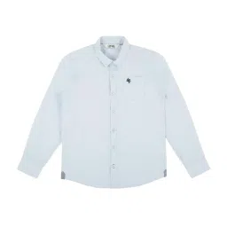 Cantabil Kids Blue Cotton Regular Fit Full Sleeves Shirt image 1