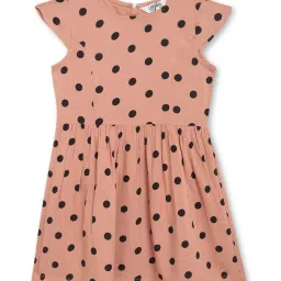 Cantabil Kids Brown Printed Dress image 1