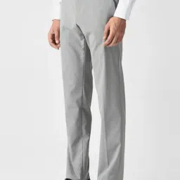 Van Heusen Grey Slim Fit Trousers image 3