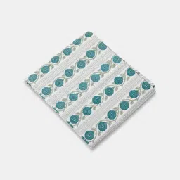 Fabindia Teal Aksh Cotton Printed Bed Sheet with 1 Pillow Cover image 4