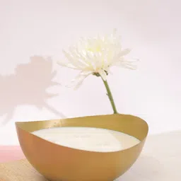 ROSEMOORe Gold Toned Scented Diya Candle-picture-14