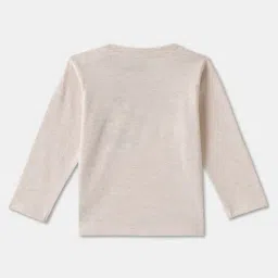 R&B Boys Ecru Melange Cotton Graphic Print T-Shirt image 2