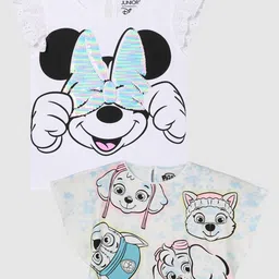 Juniors by Lifestyle Girls Pack of 2 Printed T-shirts-picture-53